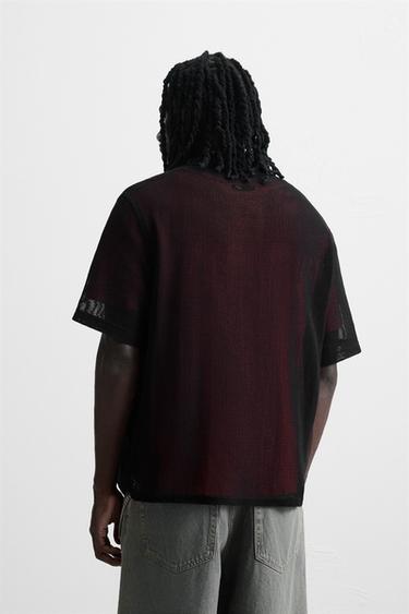 OPEN TEXTURED SHIRT - Black by Zara - Image 2