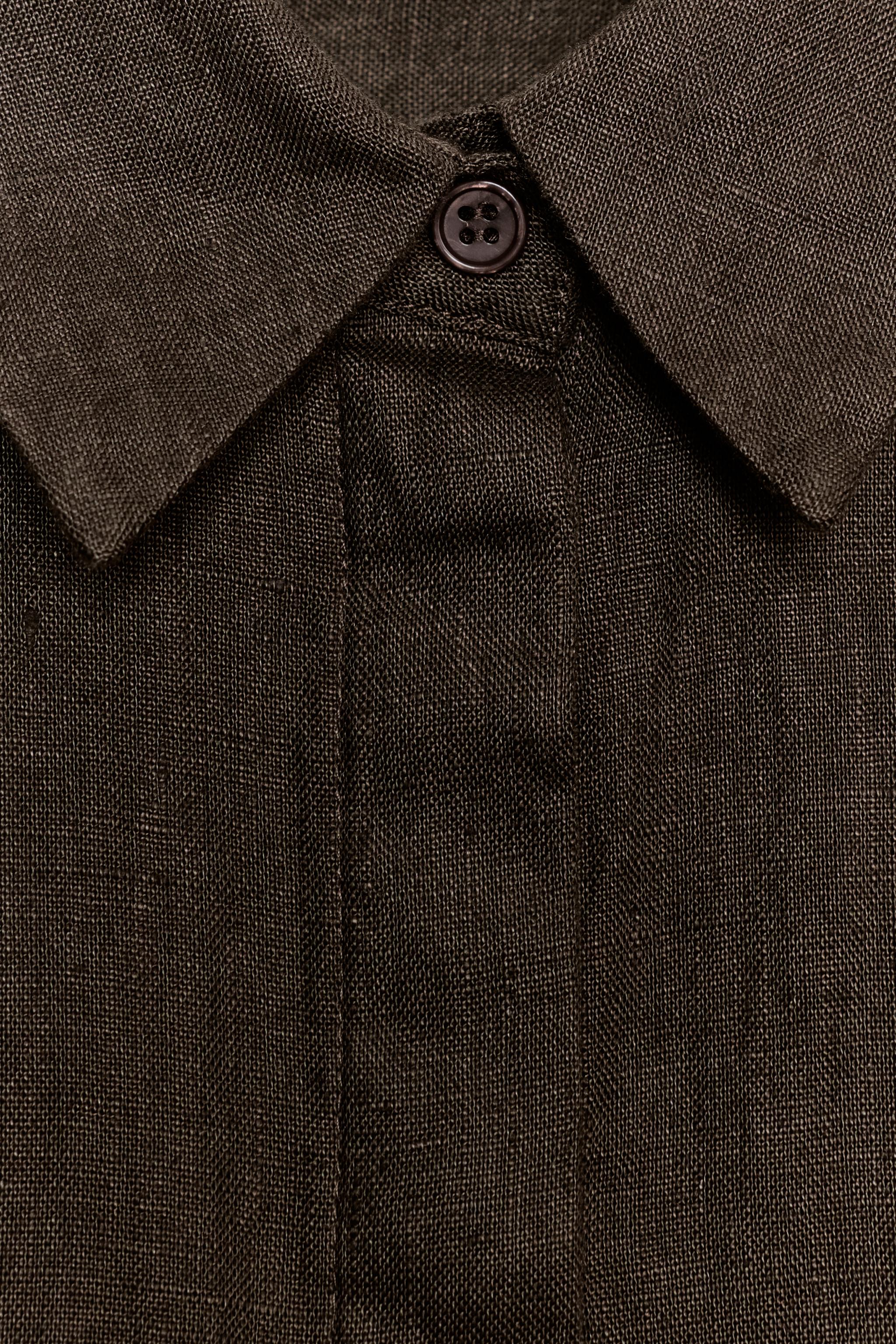 ZW COLLECTION LINEN POCKET SHIRT
