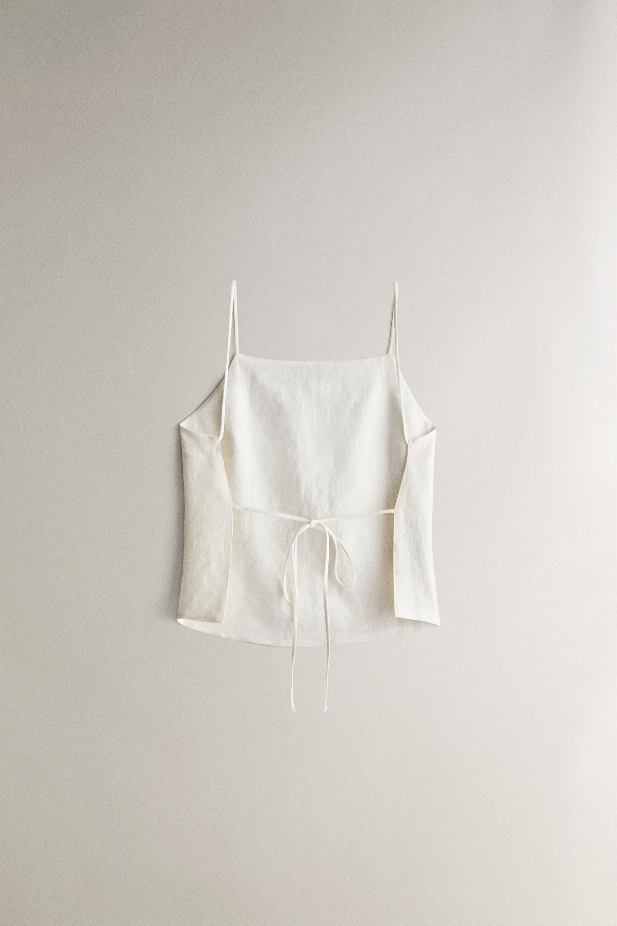 LINEN STRAPPY TOP