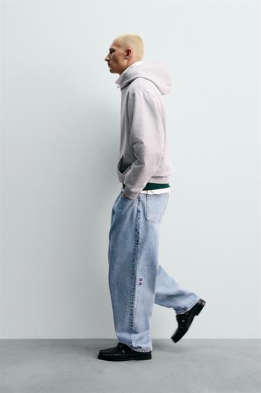 Zara LOOSE TAPERED FIT JEANS CHAMPION ® X ZARA - Light blue