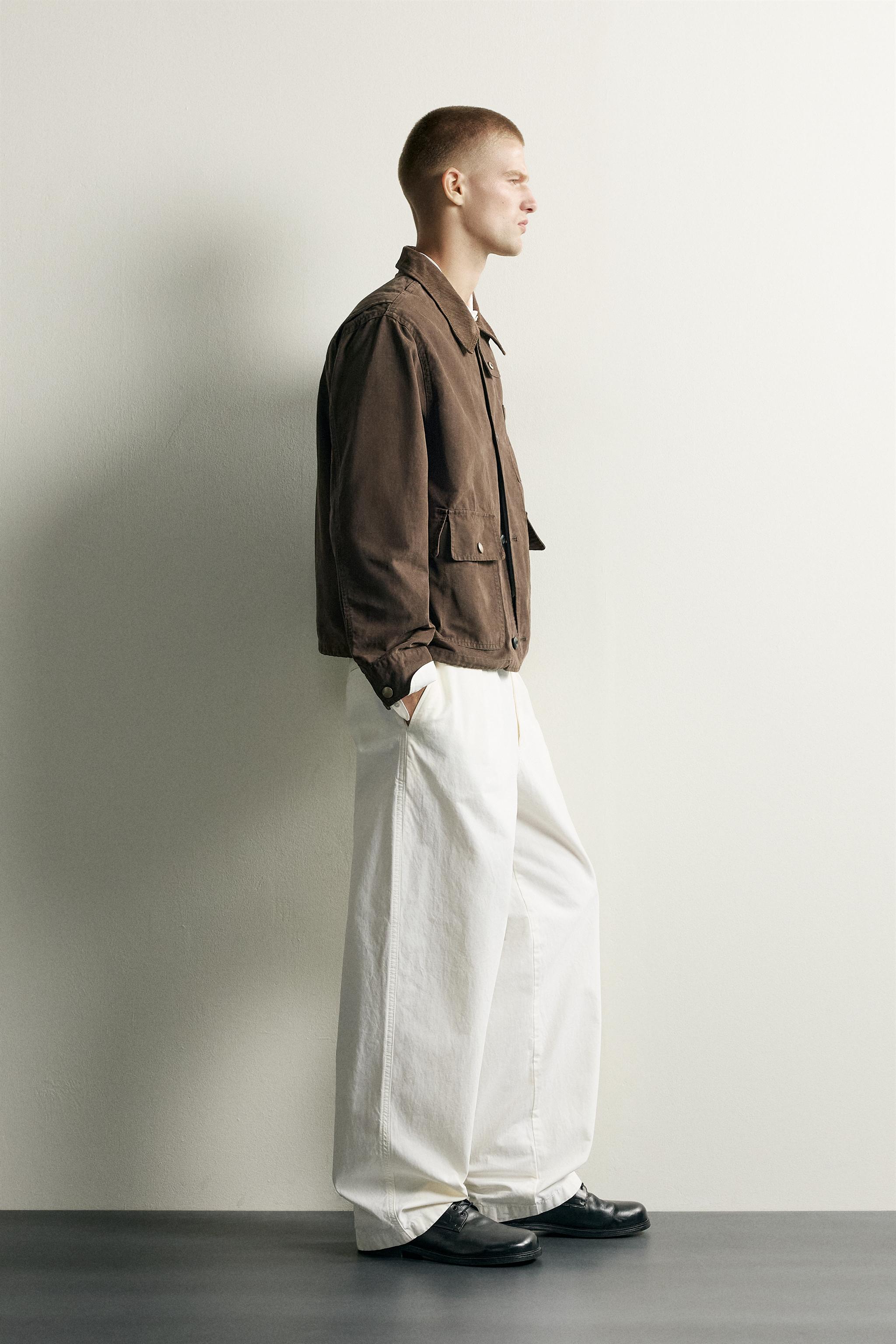 BLOUSON POCHES COL VELOURS