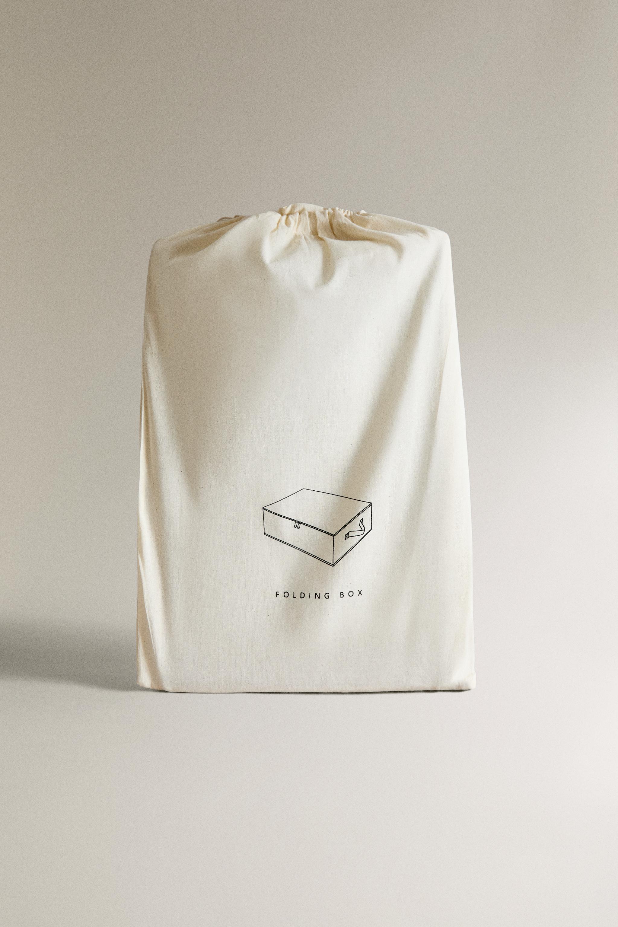 FOLDABLE STORAGE BOX WITH LID - Oyster-white | ZARA United States