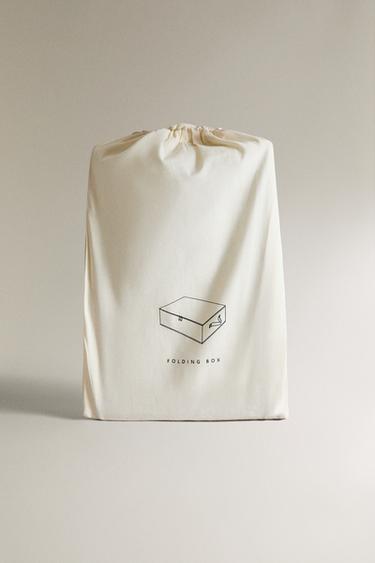 BOÎTE DE RANGEMENT PLIABLE AVEC COUVERCLE - Blanc cassé de Zara - Image 4
