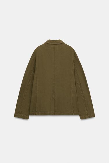 ZW COLLECTION POCKET JACKET - Khaki by Zara - Image 3