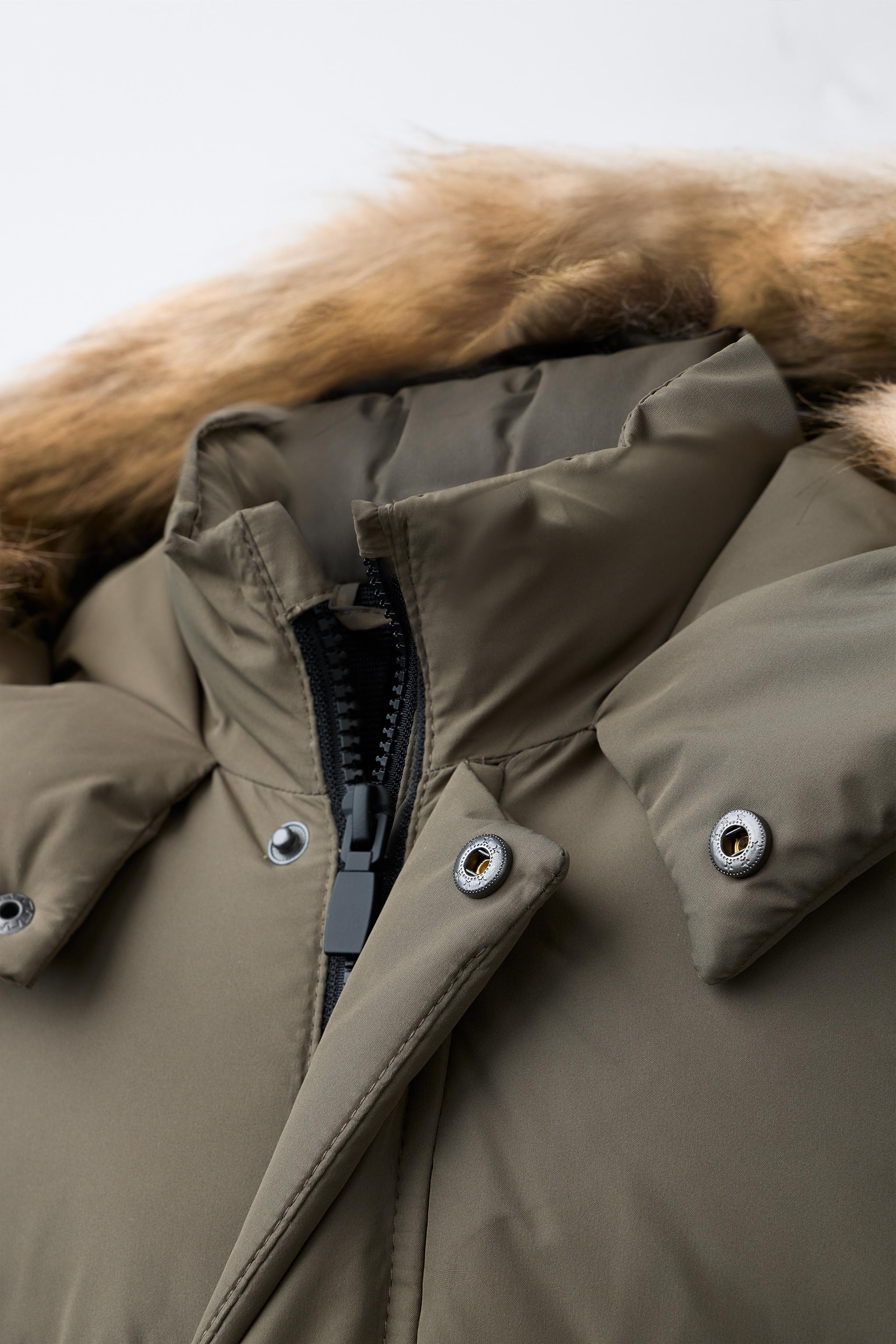 LONG DOWN FEATHER WATER REPELLENT AND WIND RESISTANT PUFFER COAT