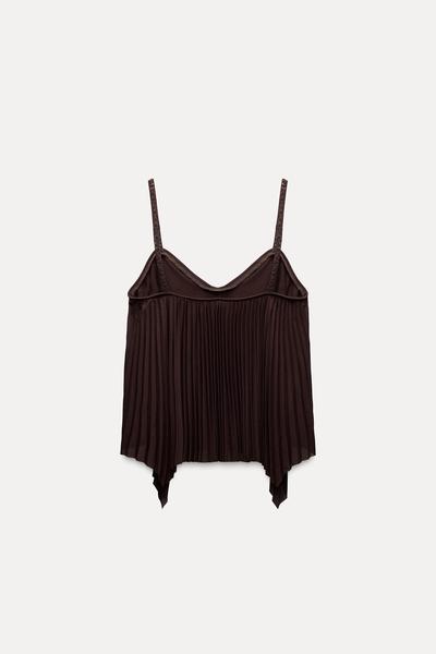 STRAPPY PLEATED TOP_1