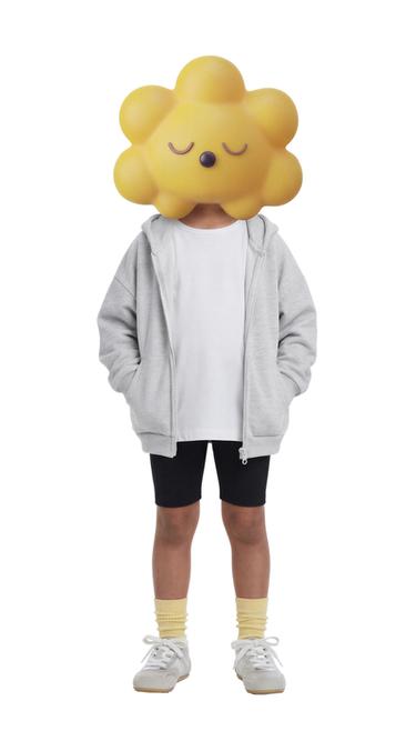 BLUZË HOODIE ME ZINXHIR ME KAPUÇ - Gri me cirka nga Zara