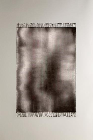 CHENILLEDECKE MIT RAUTENMUSTER - Braun von Zara - Bild 0