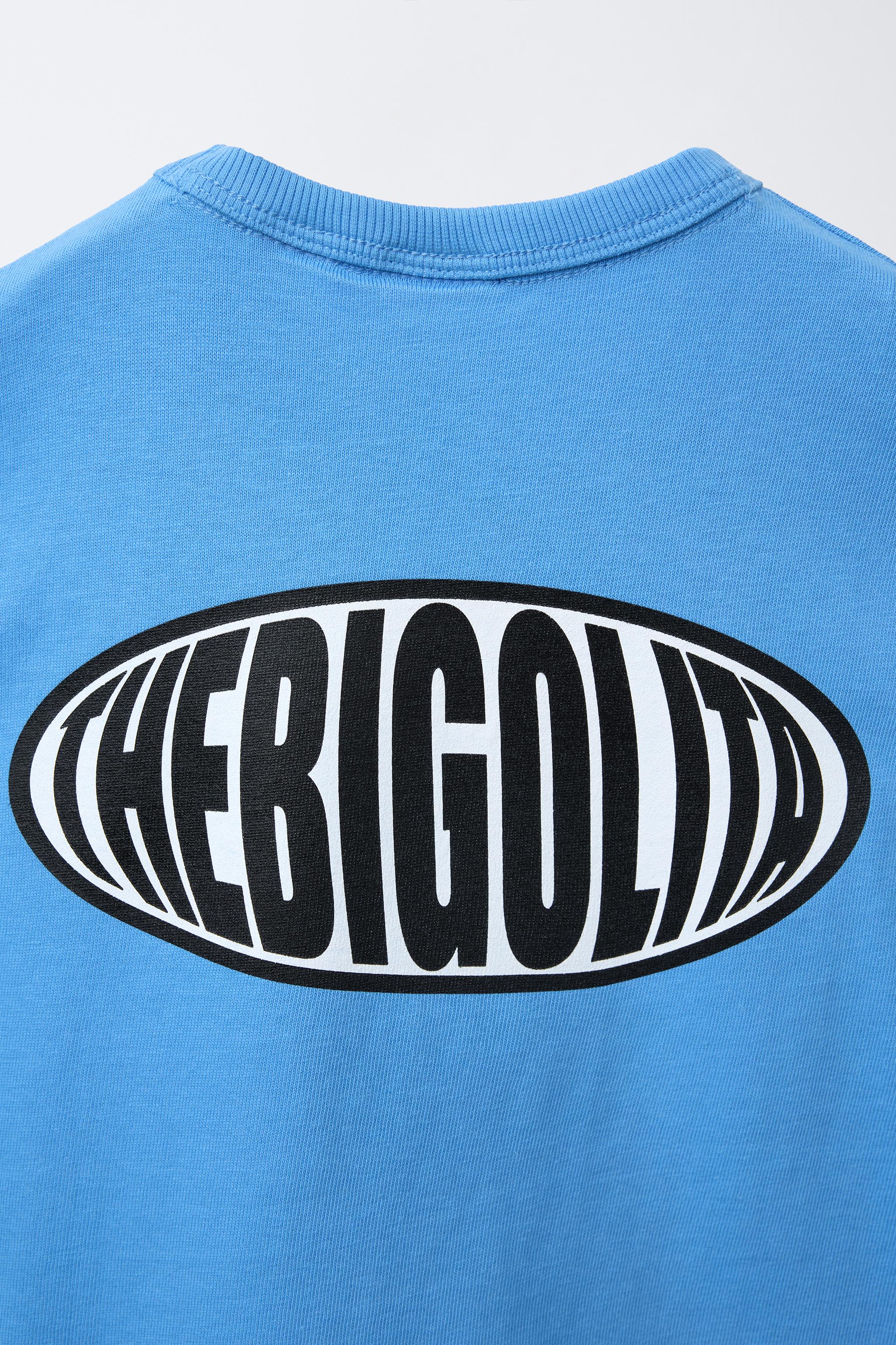 LOGO T-SHIRT - Blue | ZARA United States