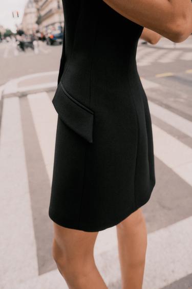 ROBE BLAZER MINI HALTER - Noir de Zara - Image 3