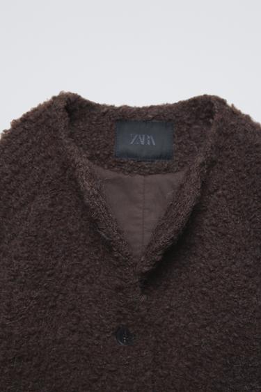 WOOL AND ALPACA JACKET - Brown by Zara - Image 2