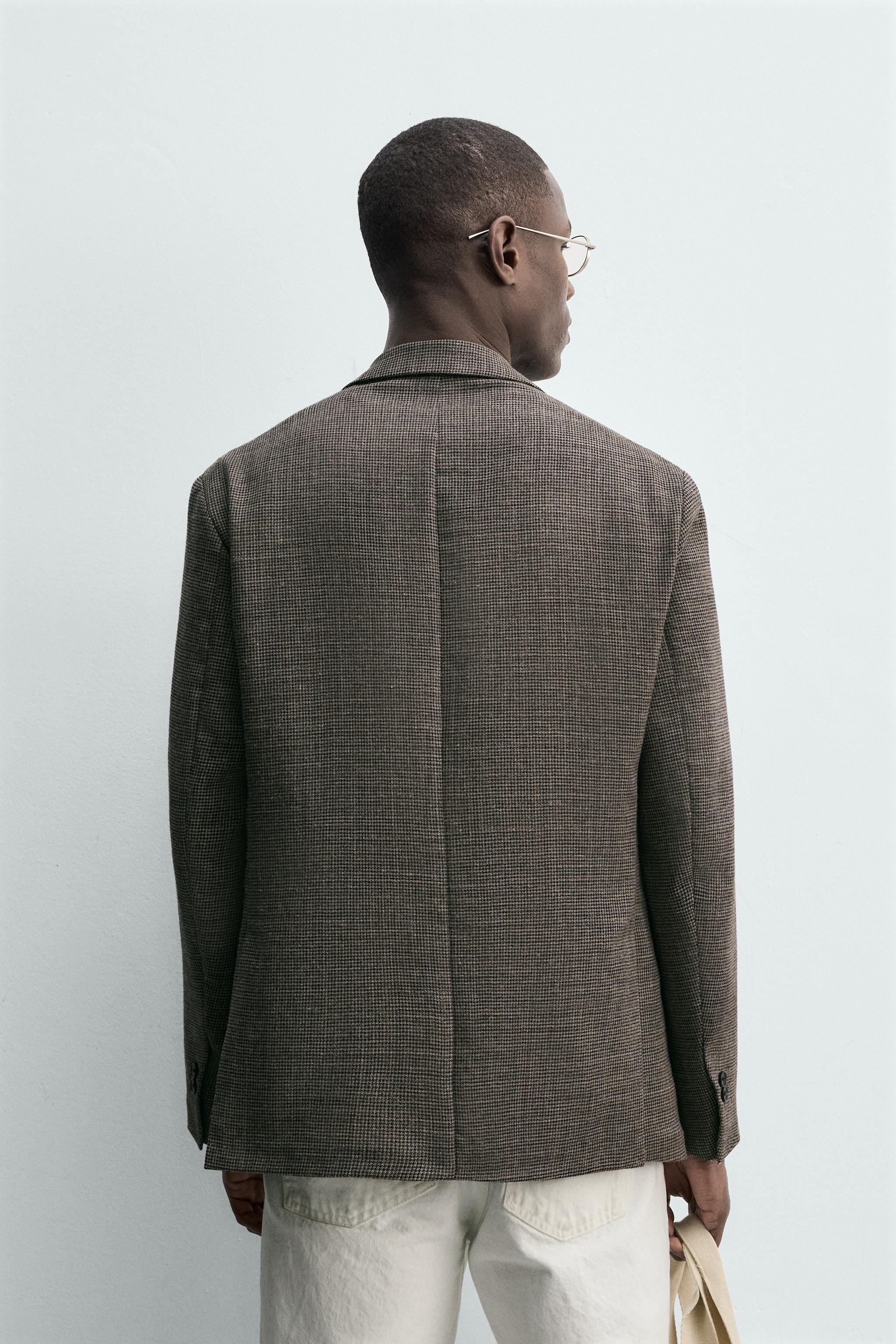 VESTE REGULAR FIT PIED-DE-POULE