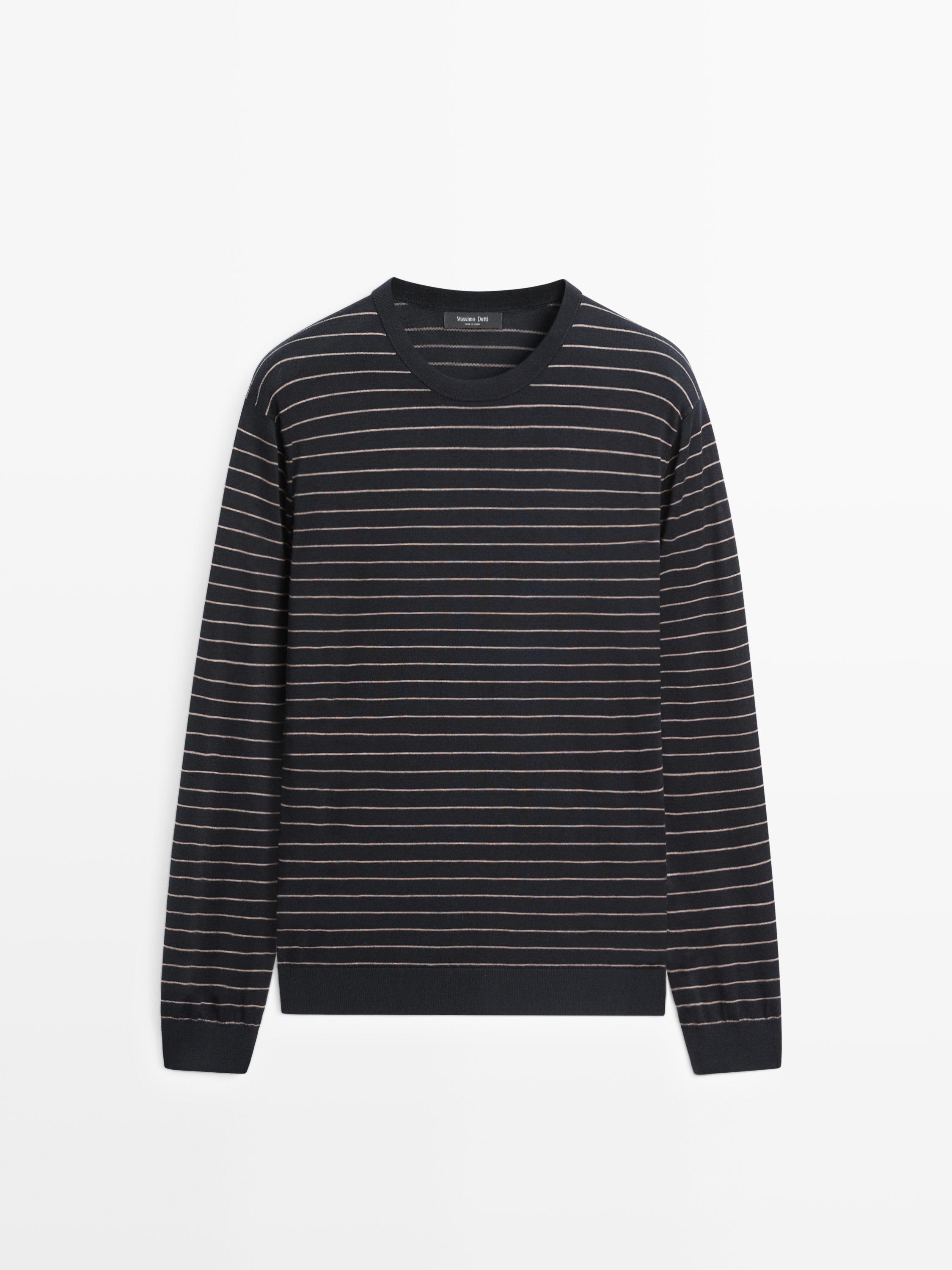 Pull rayé manches longues
