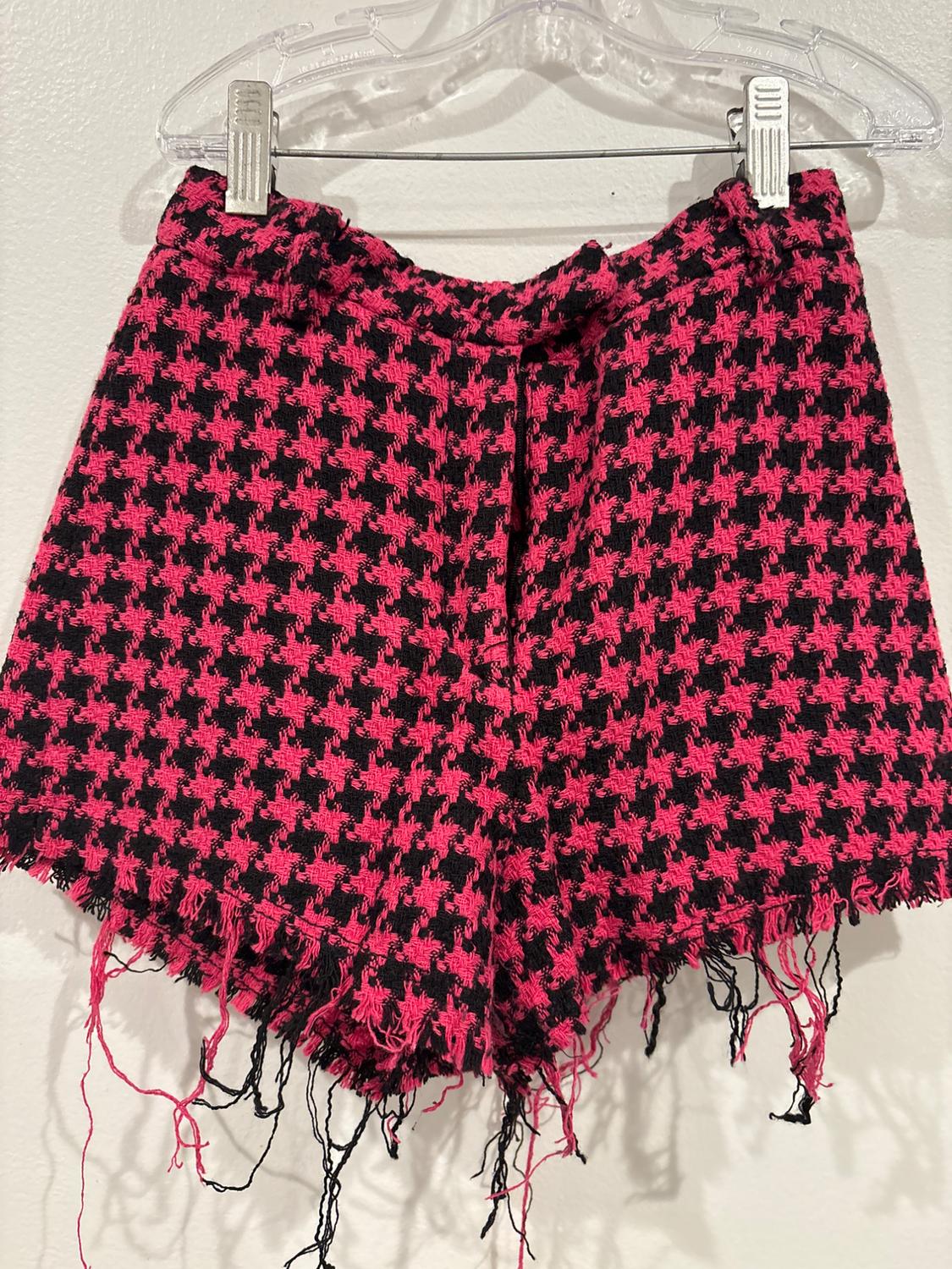 TEXTURED HOUNDSTOOTH SHORTS