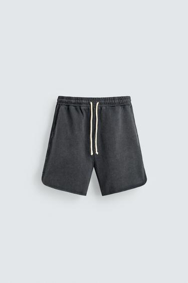FADED JOGGER SHORTS - Dark anthracite by Zara - Image 6