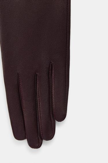 GANTS LONGS 100% CUIR - Grenat de Zara - Image 3