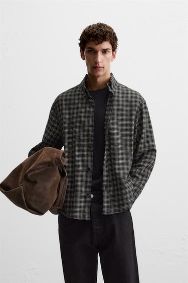 CHECK SHIRT - Black / White by Zara