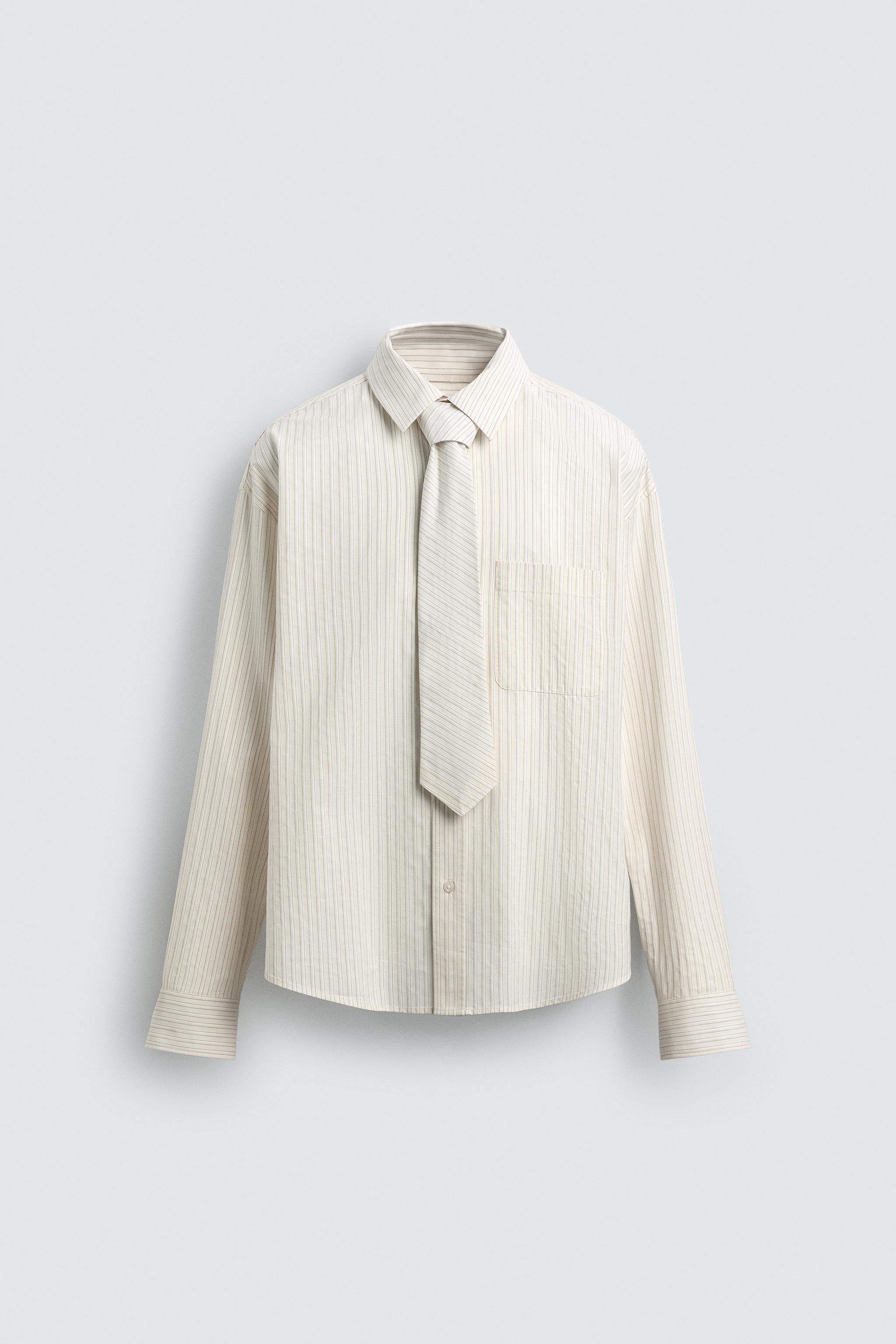 COMBINATION STRIPED TIE SHIRT
