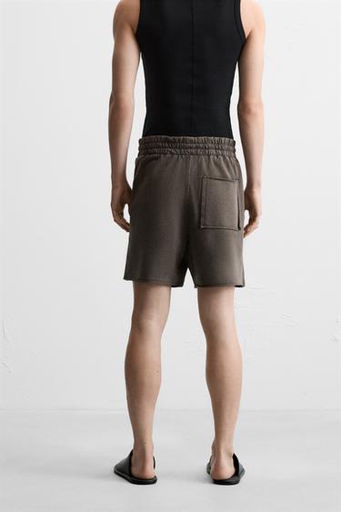BERMUDA RELAXED FIT DÉLAVÉ - Marron de Zara - Image 2