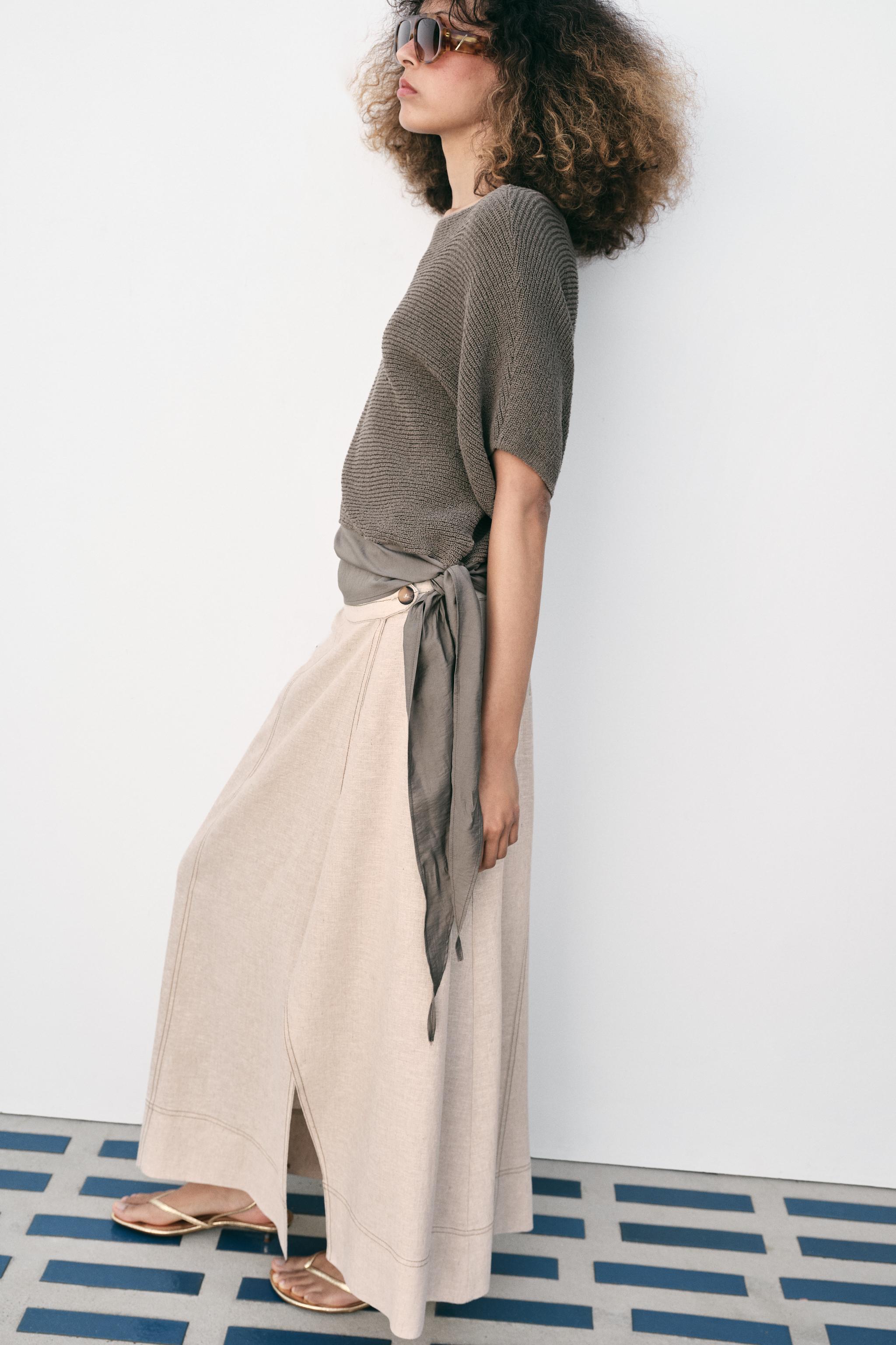 COMBINED KNIT TIE TOP