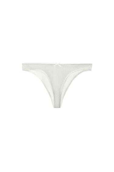BRAGUITA BÁSICA POINTELLE - Blanco de Zara