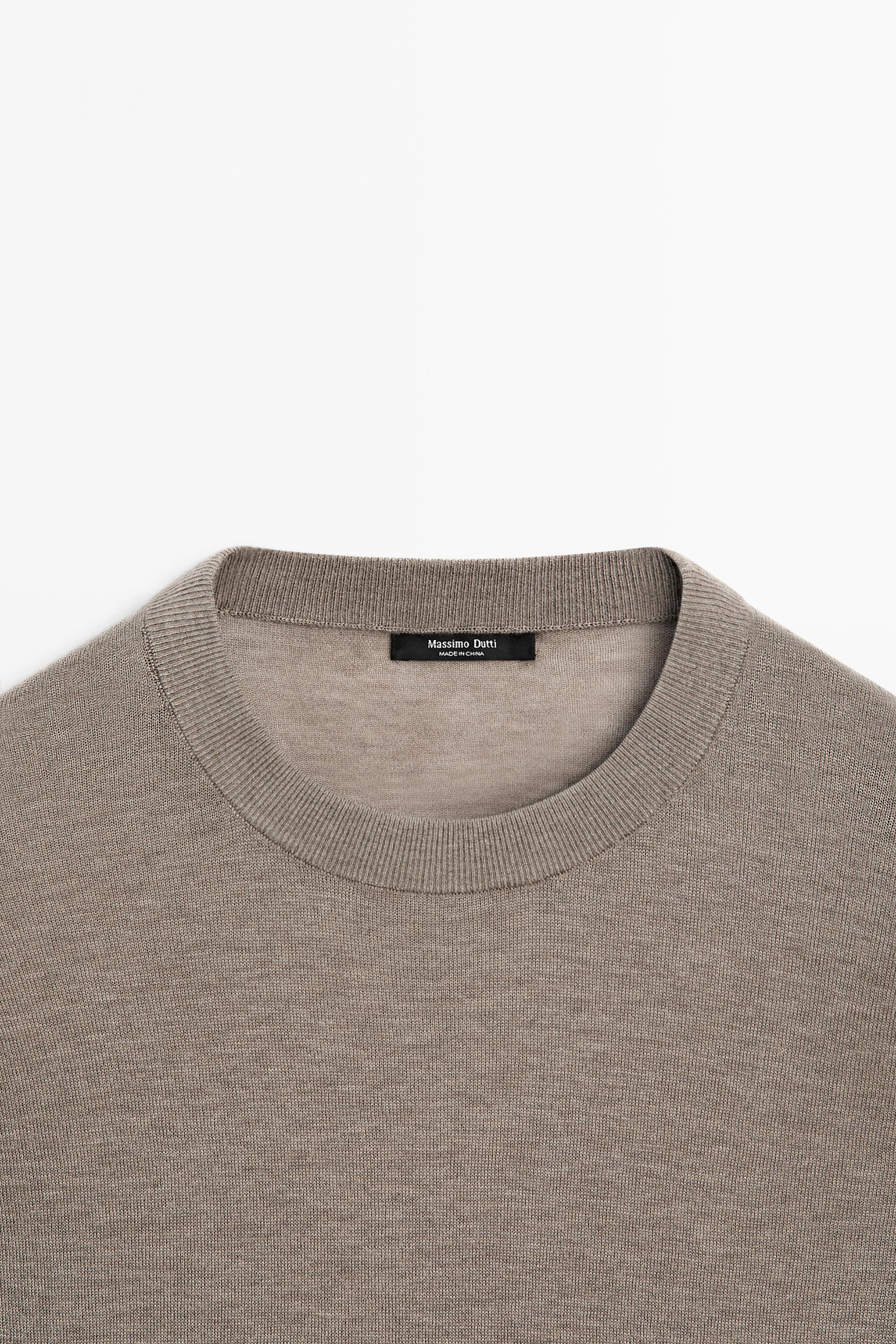 Oversize wool blend knit sweater