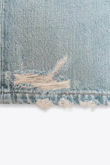 TRF MID-WAIST DENIM BERMUDA SHORTS - Blue / Grey by Zara - Image 9