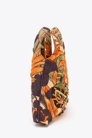 MULTICOLOURED BEADED BAG - Orange by Zara - Image 5