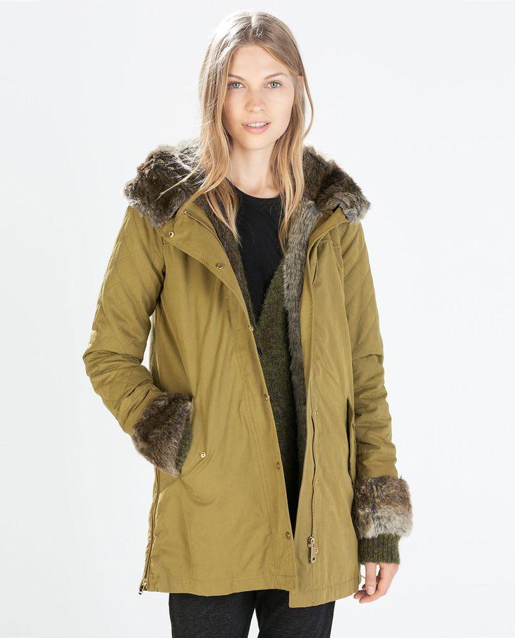 PARKA WITH FAUXFUR LINING AND TRIM ON THE COLLAR AND CUFFS. - Image 5
