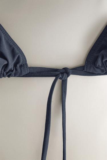 TRIANGLE BEACH BIKINI TOP - Mid-blue by Zara - Image 2