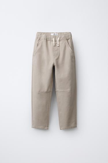 Zara SUPER STRETCH BALLOON PANTS - Light beige