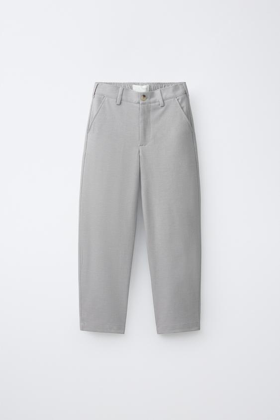 RELAXED FIT COMFORT TROUSERS - Pearl grey de Zara - Imagen 0