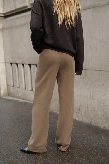 PANTALON LARGE SOFT - Vison foncé de Zara - Image 3