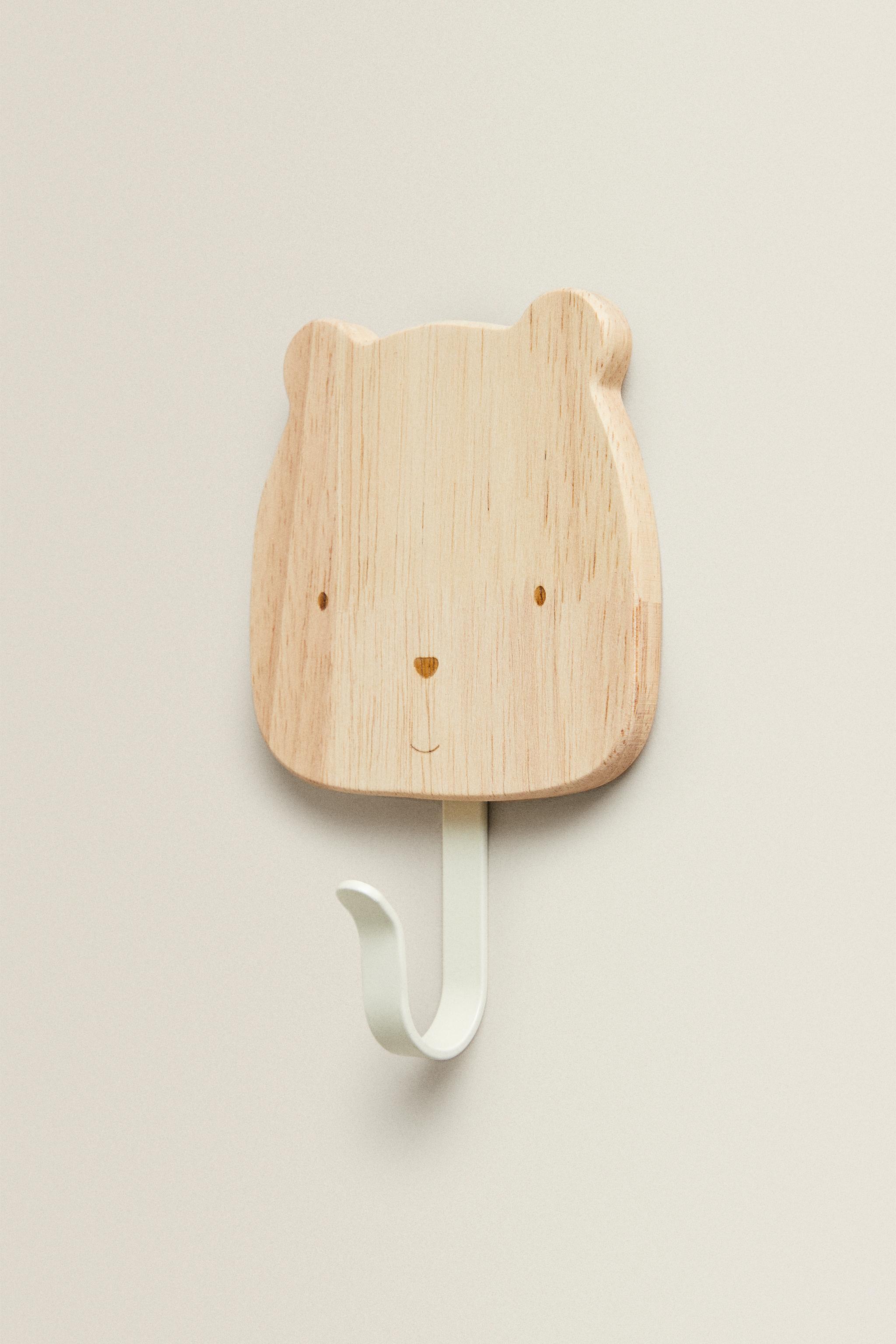 KIDS’ BEAR HOOK — Light beige