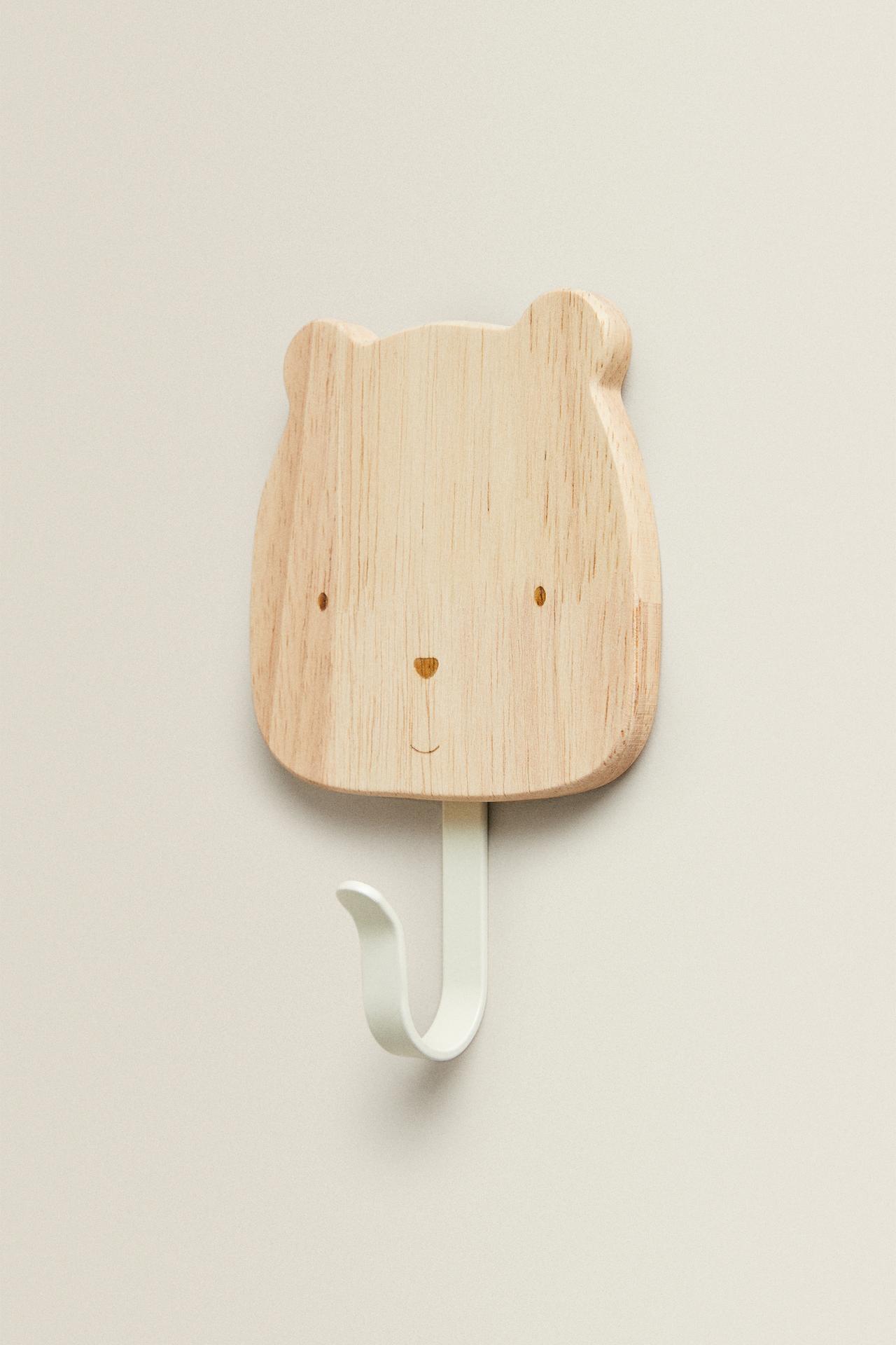KIDS’ BEAR HOOK — Light beige
