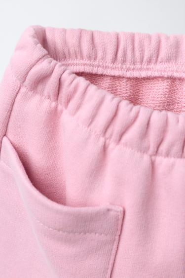 PLUSH BAGGY TROUSERS WITH LABEL - Pale pink de Zara - Image 2