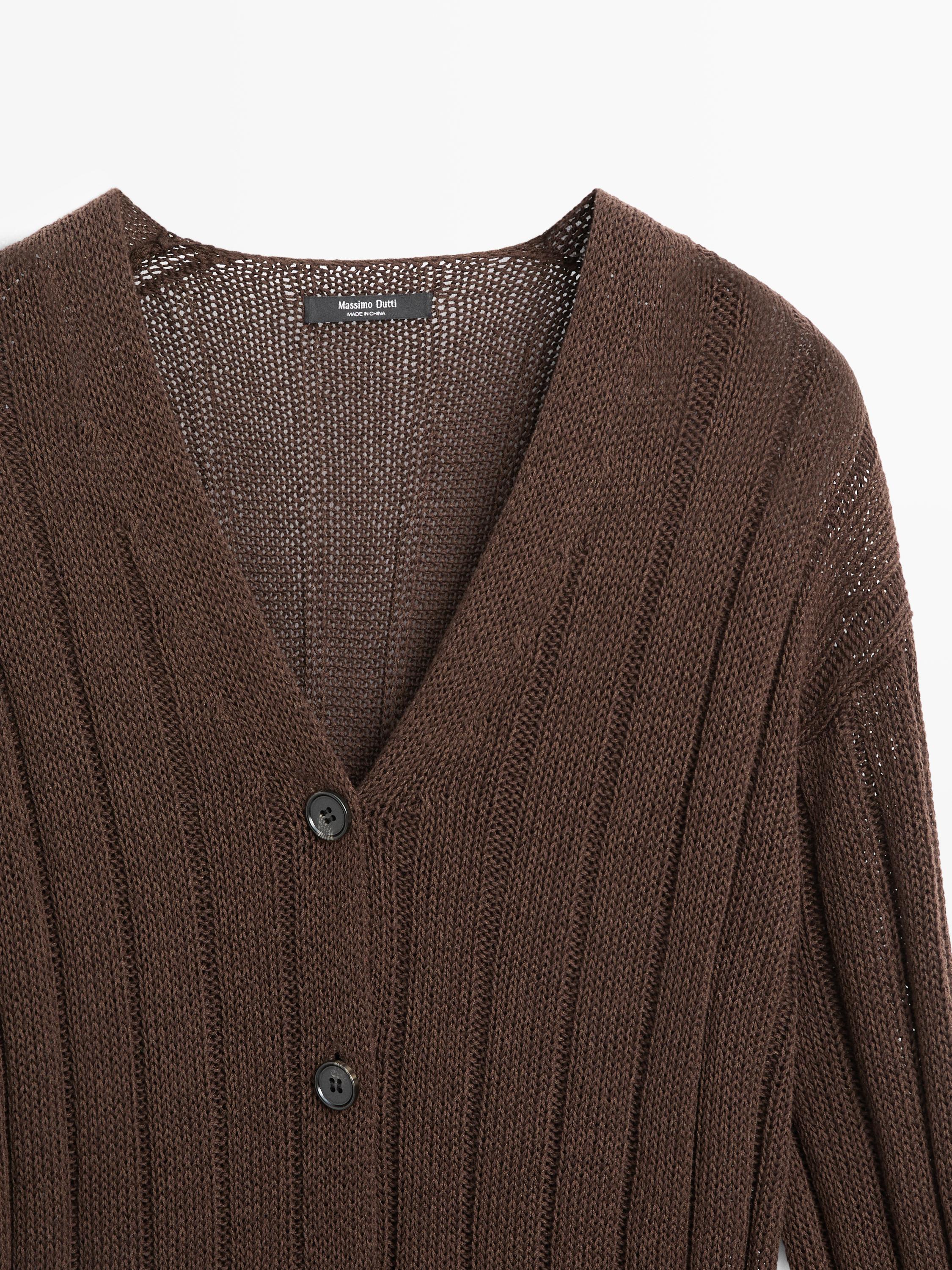 Cardigan en maille avec détail à la taille