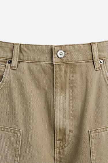 RELAXED FIT CARPENTER TROUSERS - Beige by Zara - Image 8