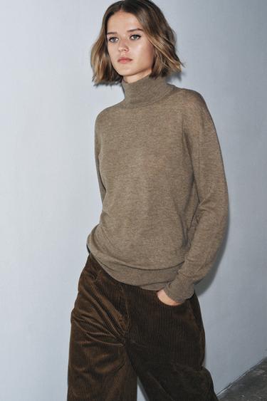JERSEY 100% LANA EXTRA SUAVE - Marrón / Topo de Zara - Imagen 0