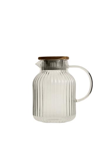 Zara BOROSILICATE GLASS PITCHER WITH FILTER - Transparent