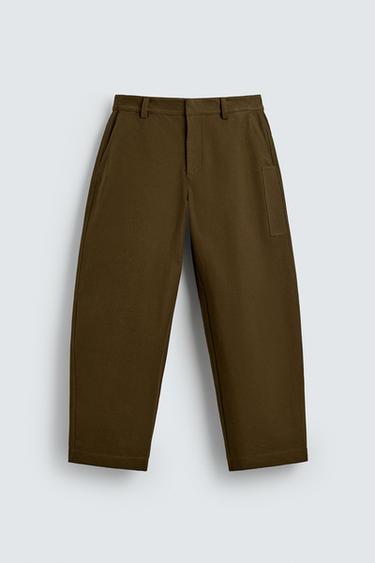 PANTALÓN RELAXED FIT SAMUEL DE SABOIA X ZARA - kaki-med de Zara