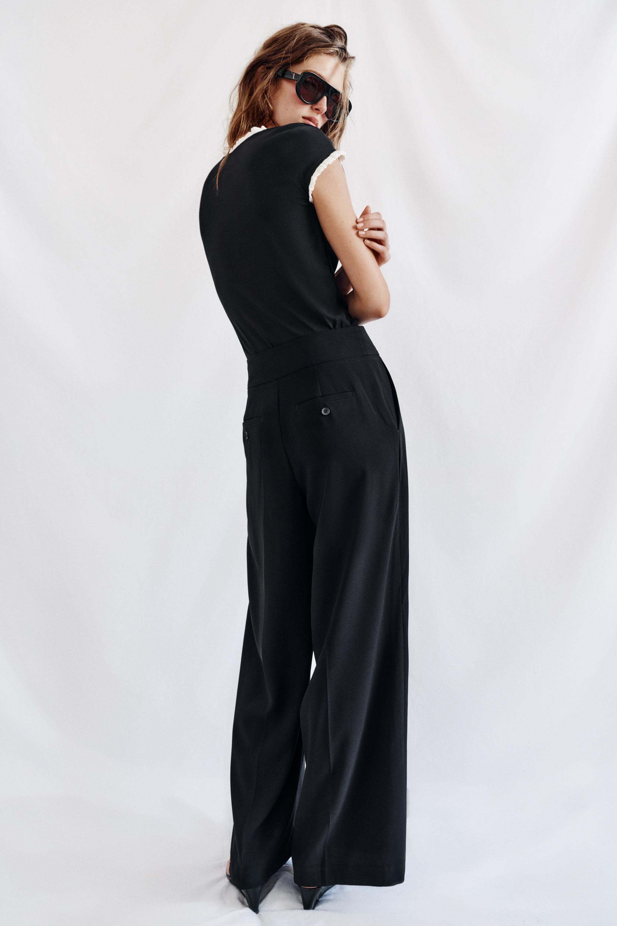 Женские топы Zara BUTTONED PIPING TOP — фото 5