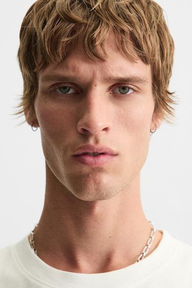 CAMISETA TEXTO ESTAMPADO - Blanco de Zara