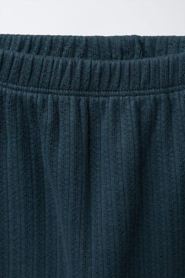 ENSEMBLE T-SHIRT ET LEGGING STRUCTURÉ - Bleu pétrole de Zara - Image 4