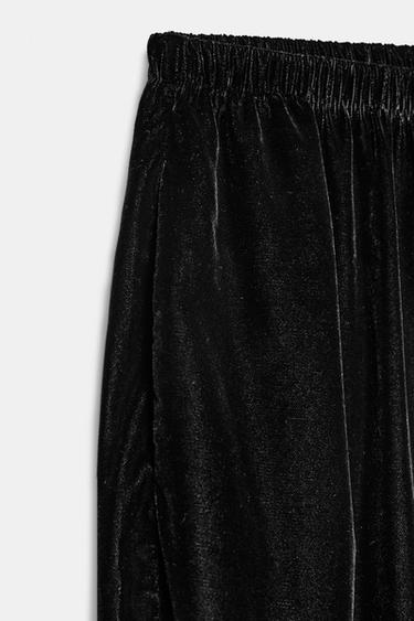 VELVET TROUSERS - Black by Zara - Image 6