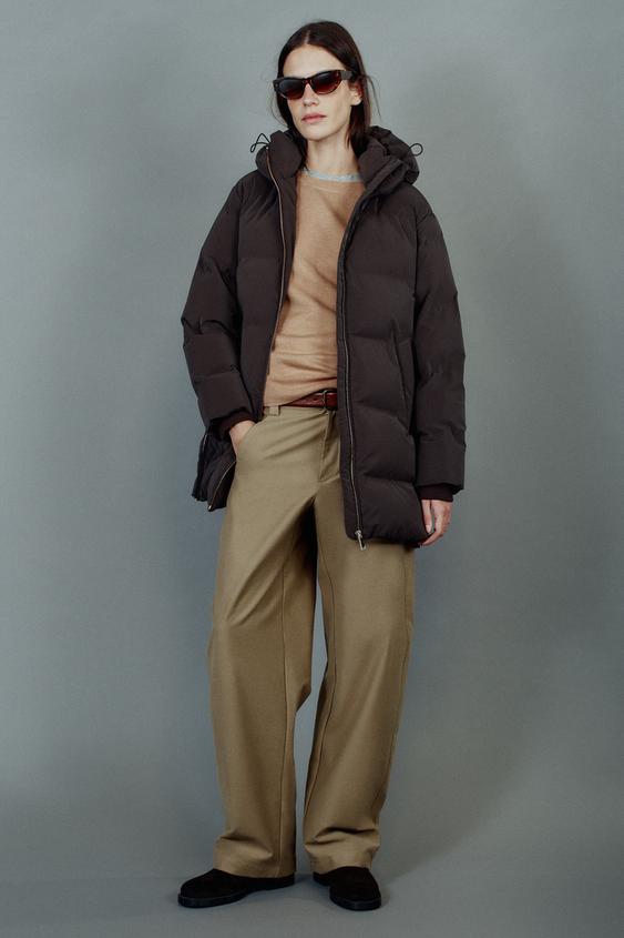 WINDPROOF RUBBERISED ANORAK WITH HOODIE - Brown by Zara - Image 0