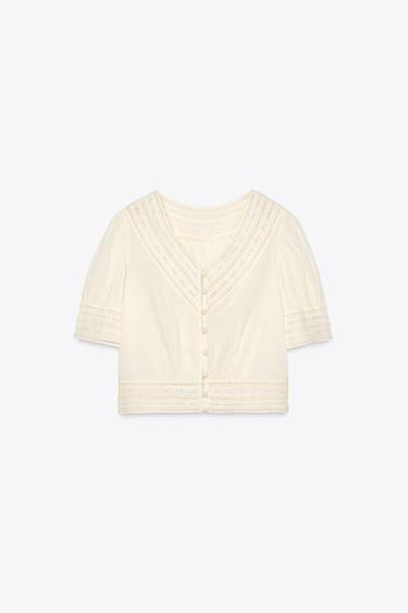 ZW COLLECTION ROMANTIC BLOUSE - Ecru by Zara - Image 7