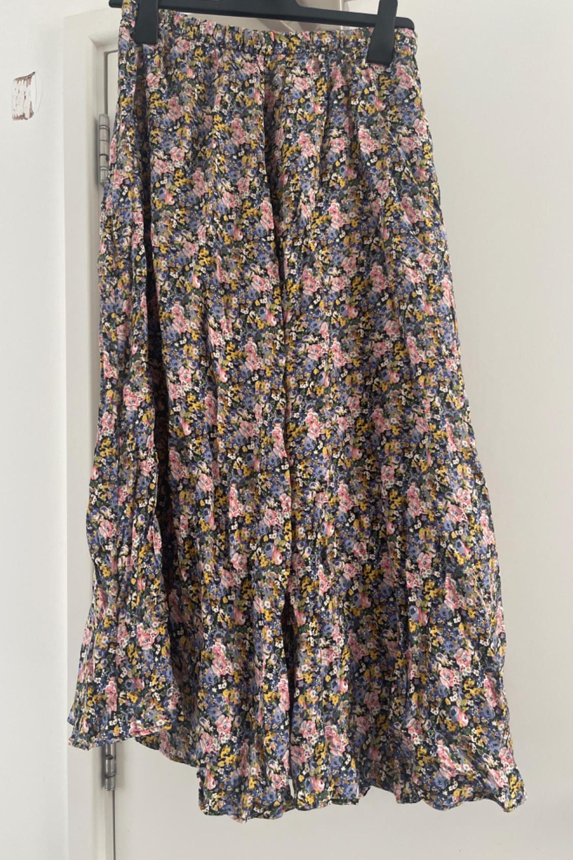 PRINTED PLEATED SKIRT