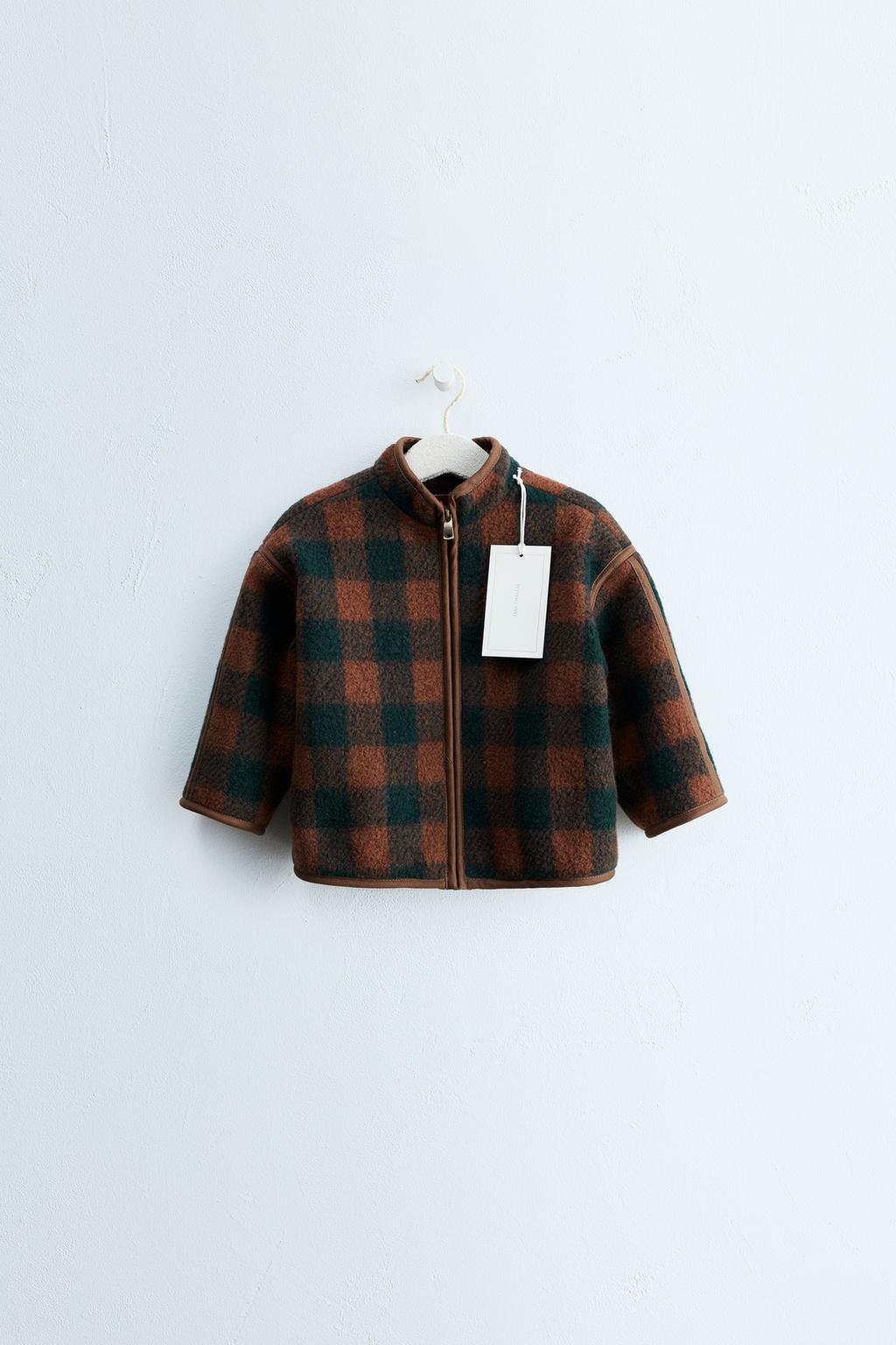 ZARA TIMELESS - CHECK WOOL-BLEND JACKET