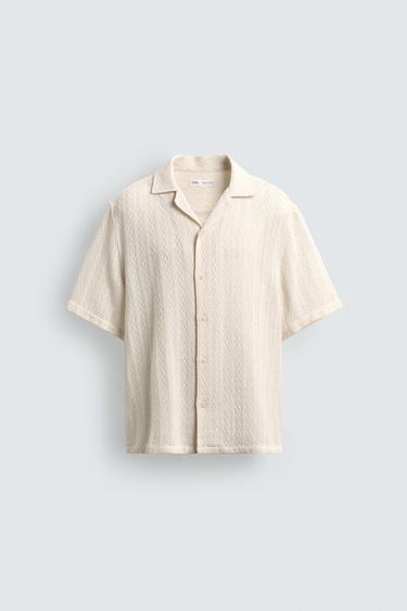 CAMISA RELAXED FIT ESTRUCTURA - Crudo de Zara - Imagen 0